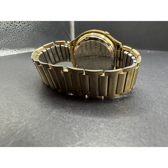 1979 Speidel Men\'s Watch Time TV Shaped Modulator Gold Tone Digital Watch